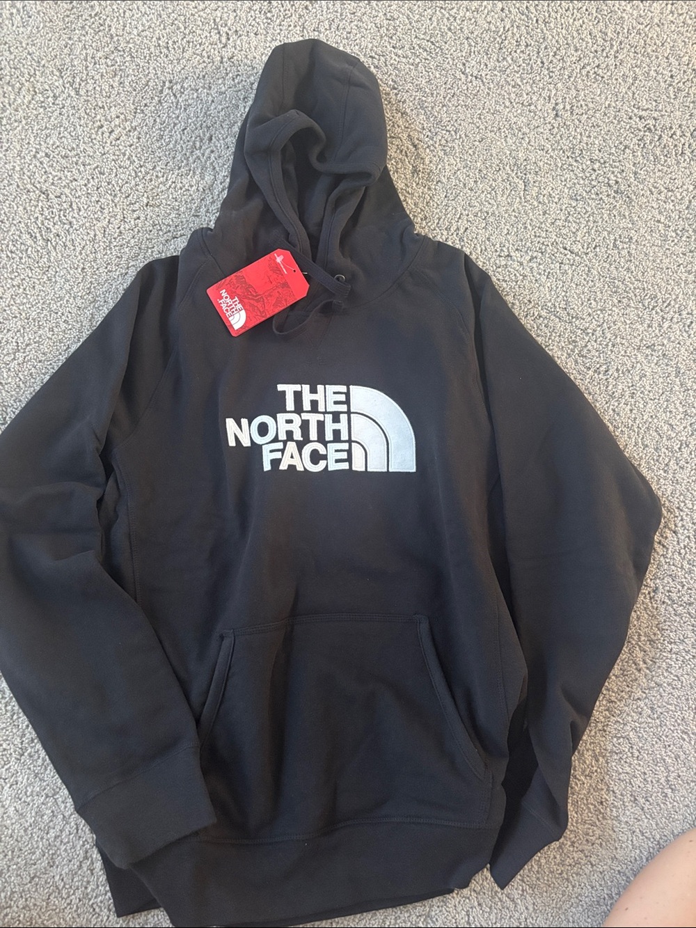 The North Face Black Pullover Hoodie with White Logo